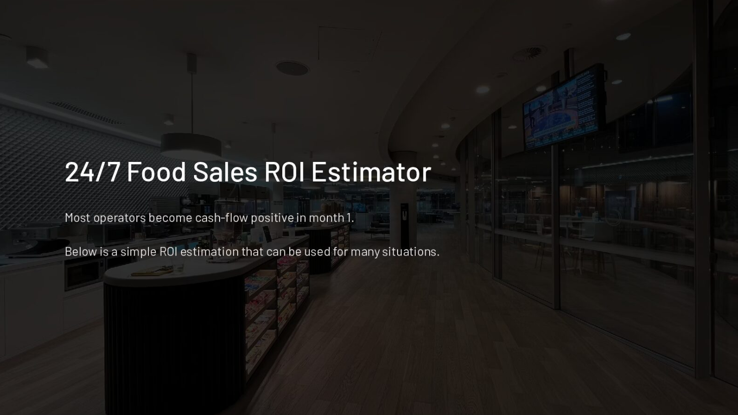 24/7 fresh food sales estimator